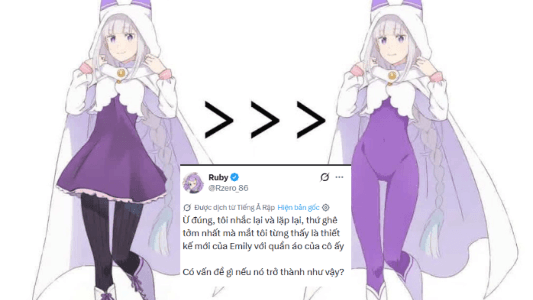 Fan Ả Rập lên tiếng "chê" trang phục của Emilia trong ''Re:Zero'' mùa 4, với đề xuất cần kiểm duyệt!