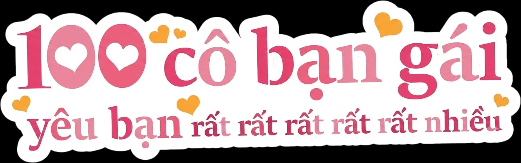 100 Cô Bạn Gái Yêu Bạn Rất Rất Rất Rất Rất Nhiều