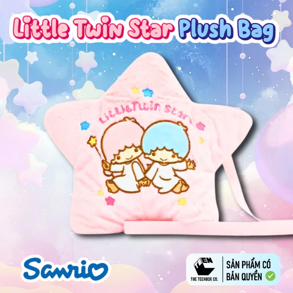 Túi Bông Little Twin Star Chính Hãng – Túi Đeo Chéo Mini 20x18cm, Bông Mềm Nhẹ, Phân Phối Teenbox - Alternate
