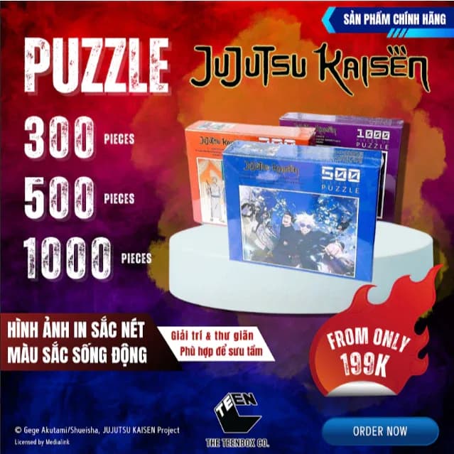 Khung Tranh Xếp Hình Jujutsu Kaisen (300/ 500/ 1000 Mảnh ) – Tranh Xếp Hình Anime