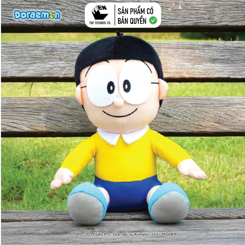 Gấu Bông Nobita Shizuka Suneo Jaian 23cm – Thú Bông Doraemon Cao Cấp, Bản Quyền Toei Animation, Teenbox Phân Phối - Alternate