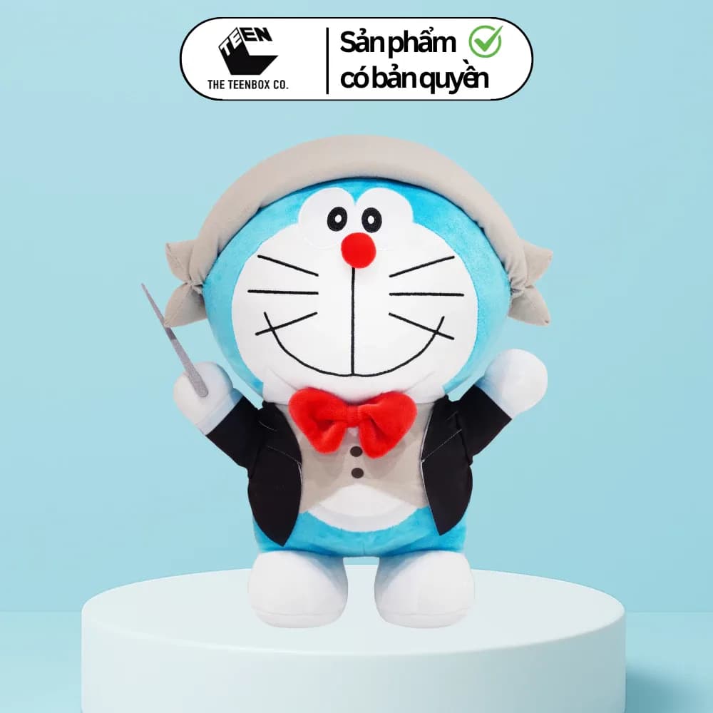 Gấu Bông Doraemon Nhạc Trưởng 33cm và 18cm – Phiên Bản Giao Hưởng Địa Cầu Movie 2024 Chính Hãng, Teenbox Phân Phối