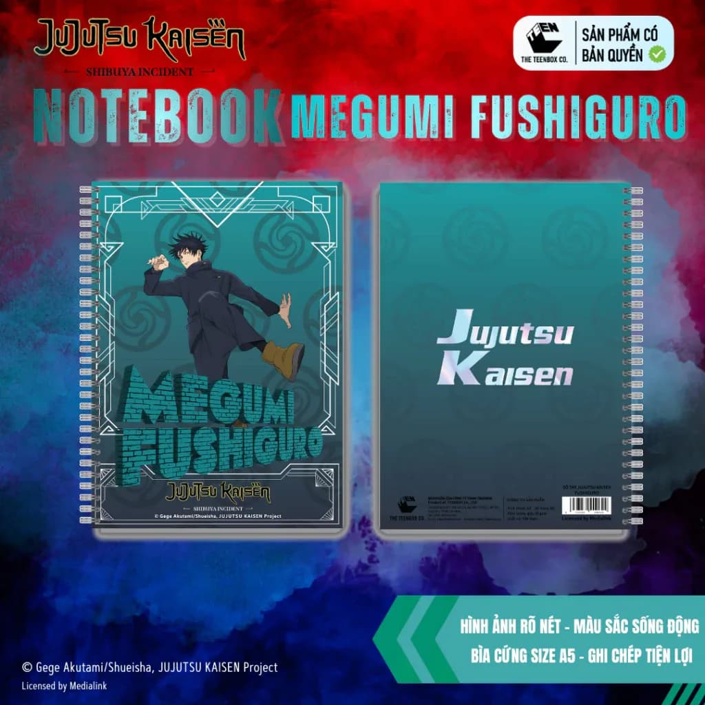 Sổ Tay Lò Xo Jujutsu Kaisen A5 | Sổ Ghi Chú Anime | Sổ Tay Học Sinh - Văn Phòng | Gojo, Itadori, Fushiguro, Kugisaki - Alternate