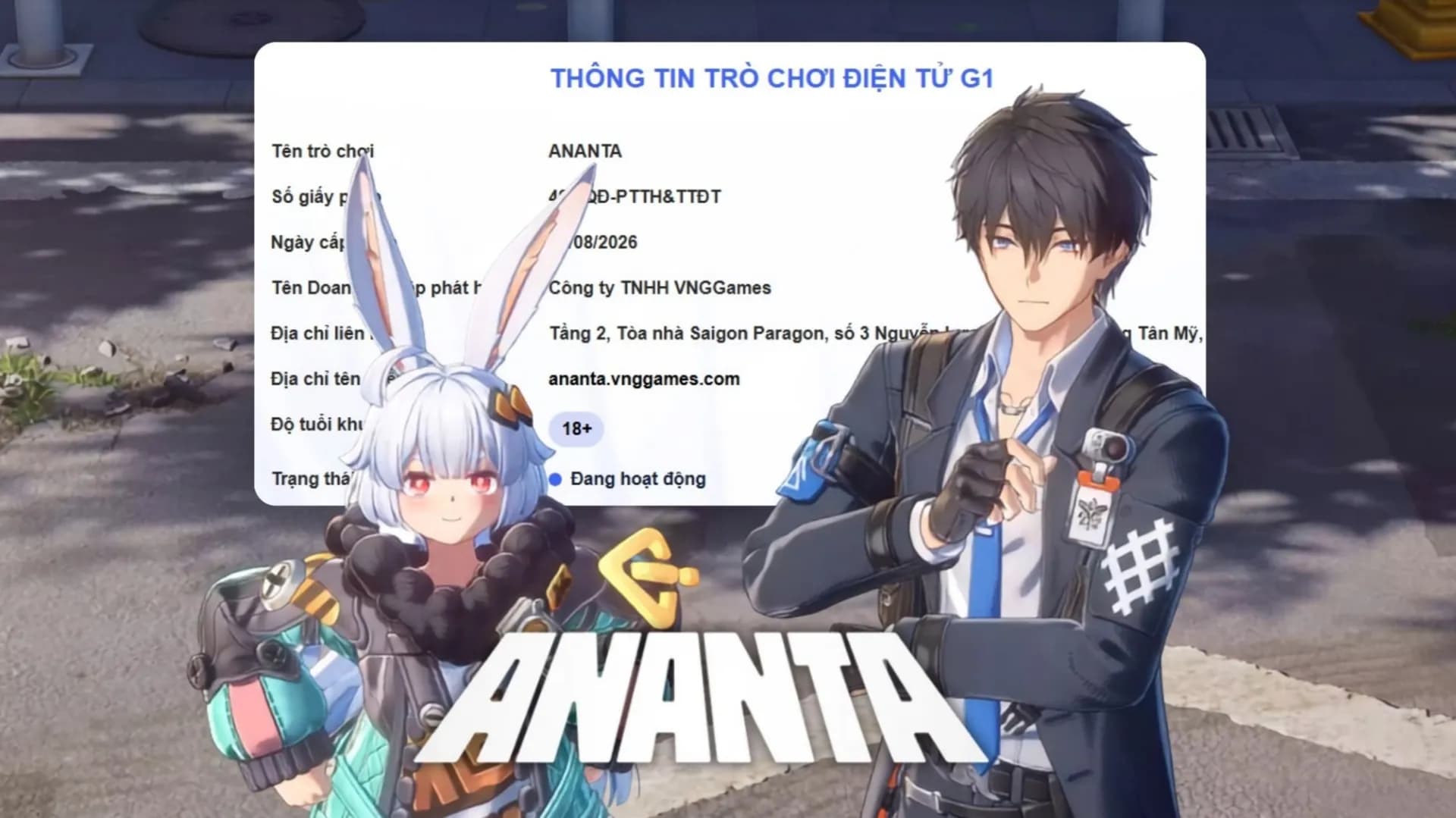 Tựa game nhập vai thế giới mở ''Ananta'' đã được "thông quan" vào Việt Nam với 18+ và do nhà phát hành VNGGames phụ trách
