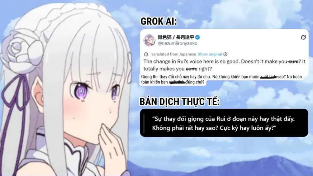 Bình luận bằng tiếng Nhật của tác giả ''Re:Zero'' đã bị "hiểu lầm" khi AI dịch tự động sang tiếng Anh!