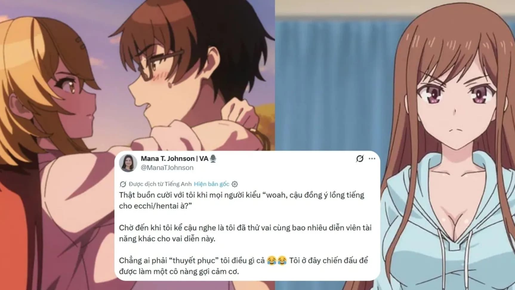 Diễn viên tiếng Anh cho loạt anime 18+ ''Overflow'' và ''Nukitashi'' gây chú ý, khẳng định lồng tiếng nhạy cảm đòi hỏi năng lực diễn xuất thực thụ