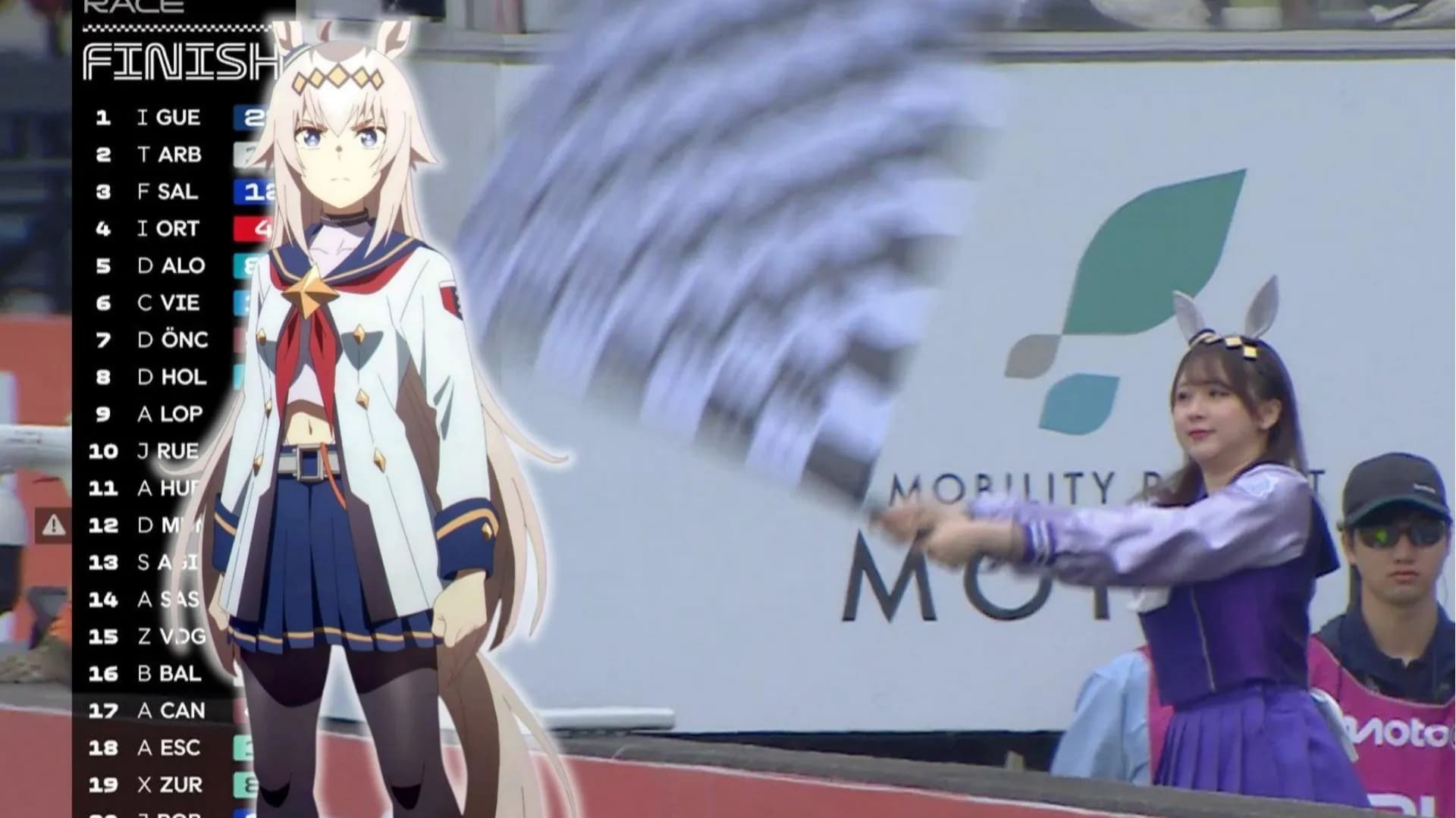 Seiyuu cho Oguri Cap trong ''Umamusume'' đích thân thực hiện vẫy cờ cho giải đua mô tô ở Nhật Bản!