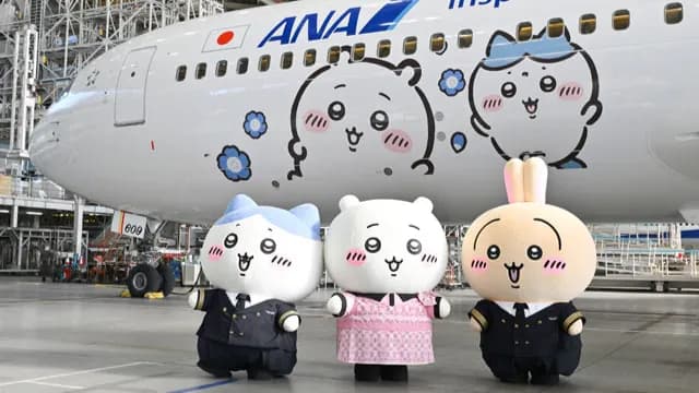 Hãng hàng không ANA ra mắt chuyên cơ "Chiikawa Jet": Máy bay Boeing 767 mang hình ảnh dàn ''Chiikawa'' dễ thương cất cánh chuyến đầu đến Nagasaki