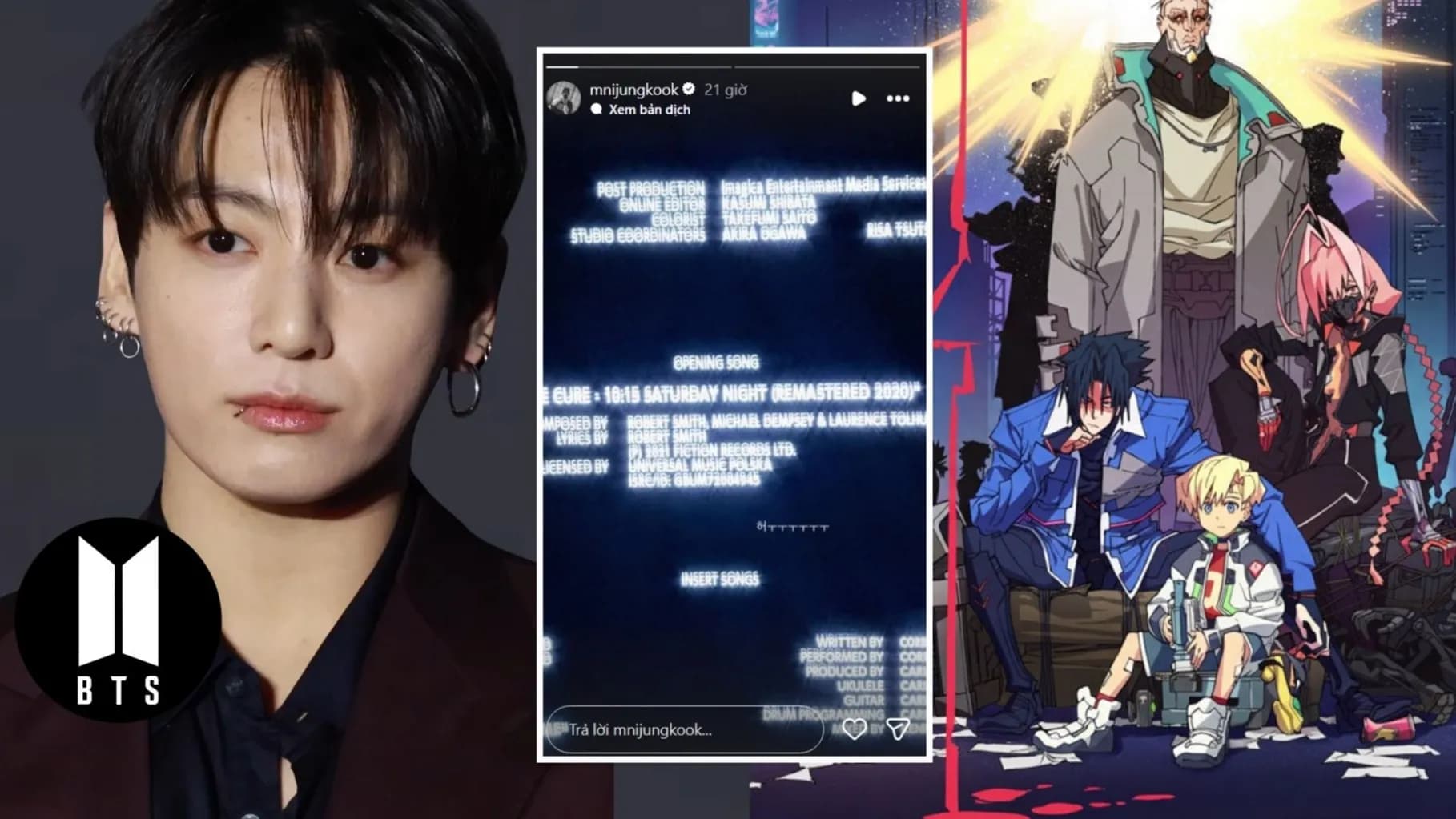 Jung Kook "flex" hoàn thành ''Cyberpunk: Edgerunners 2'' ngay trong chuyến lưu diễn, chia sẻ ending credits lên Instagram