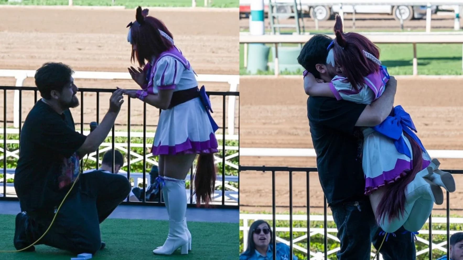 Viral ngay lúc này: Nam thanh niên quỳ gối và cầu hôn bạn gái khi cô đang cosplay ''Umamusume'' gây bão mạng xã hội!