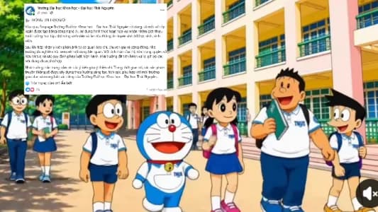 Trường Đại học ở Thái Nguyên lên tiếng sau khi sử dụng AI tạo sinh ''Doraemon'' để quảng bá tuyển sinh!